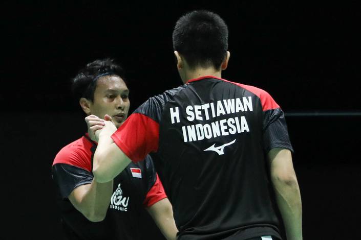 Hendra Setiawan/Mohammad Ahsan (Indonesia). (Foto: PBSI) Hendra Setiawan/Mohammad Ahsan (Indonesia). (Foto: PBSI)