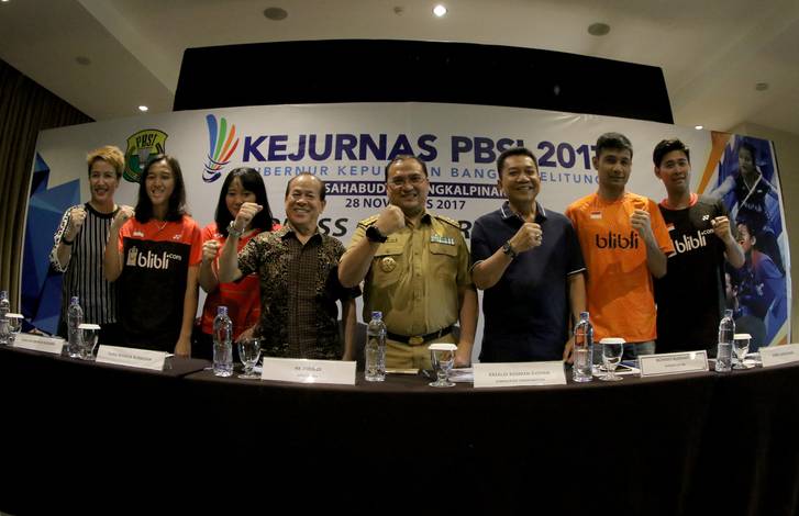 Konferensi Pers Kejuaraan Nasional (Kejurnas) PBSI 2017 Gubernur Kepulauan Bangka Belitung