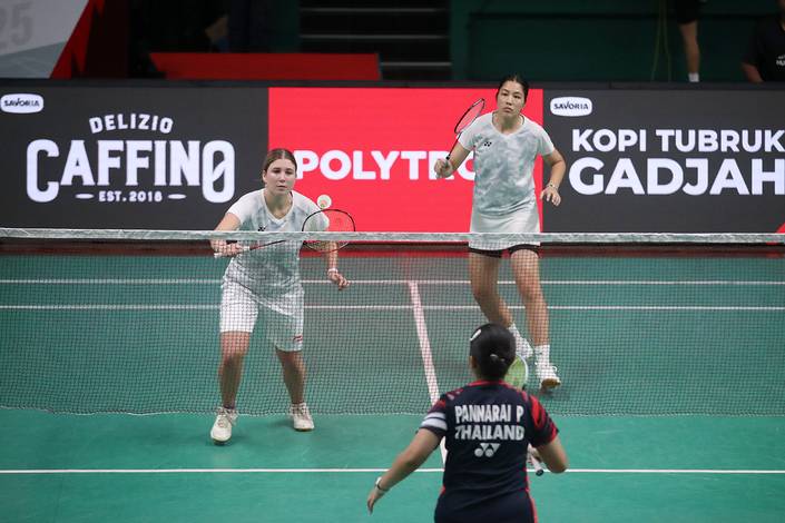 Pertandingan U19 Putri antara Polandia dan Banthongyord (Djarum Badminton/Edward Luhukay)