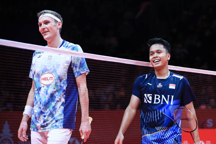 Viktor Axelsen & Anthony Sinisuka Ginting (Humas PP PBSI) Viktor Axelsen & Anthony Sinisuka Ginting (Humas PP PBSI)