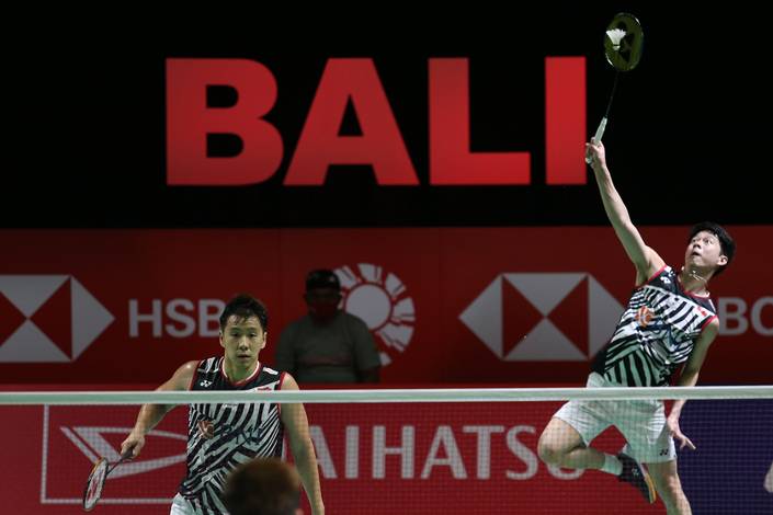 Marcus Fernaldi Gideon & Kevin Sanjaya Sukamuljo (Humas PP PBSI)