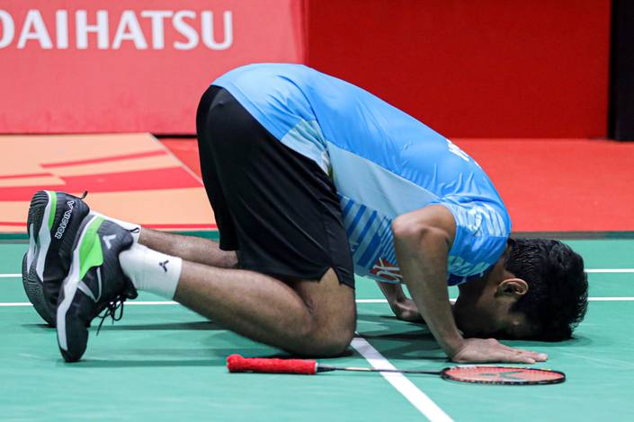 Selebrasi Chico Aura Dwi Wardoyo usai menjuarai Malaysia Masters 2022 (Humas PP PBSI) Selebrasi Chico Aura Dwi Wardoyo usai menjuarai Malaysia Masters 2022 (Humas PP PBSI)