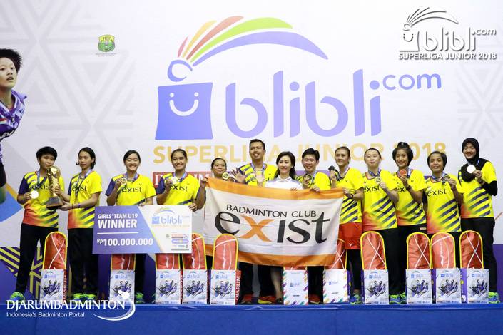 Tim beregu putri U-19 PB Exist Jakarta juara Blibli Superliga Junior 2018. Tim beregu putri U-19 PB Exist Jakarta juara Blibli Superliga Junior 2018.