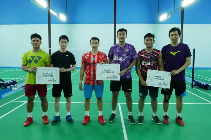(Dari Kiri) Amri Syahnawi/Kevin Sanjaya Sukamuljo, Marcus Fernaldi Gideon/Bagas Maulana dan Pramudya Kusumawardana/Hendra Setiawan. (Dari Kiri) Amri Syahnawi/Kevin Sanjaya Sukamuljo, Marcus Fernaldi Gideon/Bagas Maulana dan Pramudya Kusumawardana/Hendra Setiawan.