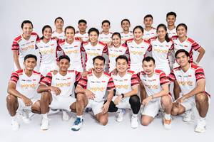 Tim bulu tangkis Indonesia pada Piala Sudirman 2025 (Humas PP PBSI)