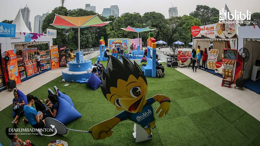 Fasilitas bersantai di Blibli Indonesia Open.