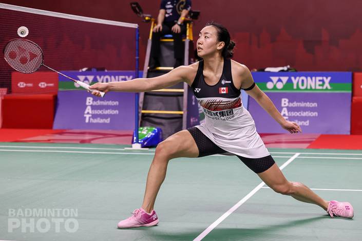 Tunggal putri Kanada nomor sepuluh dunia, Michelle Li mengembalikan shuttlecock. (Copyright: Badmintonphoto | Courtesy of BWF) Tunggal putri Kanada nomor sepuluh dunia, Michelle Li mengembalikan shuttlecock. (Copyright: Badmintonphoto | Courtesy of BWF)