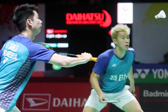 Kevin Sanjaya Sukamuljo/Marcus Fernaldi Gideon (Djarum Badminton) Kevin Sanjaya Sukamuljo/Marcus Fernaldi Gideon (Djarum Badminton)