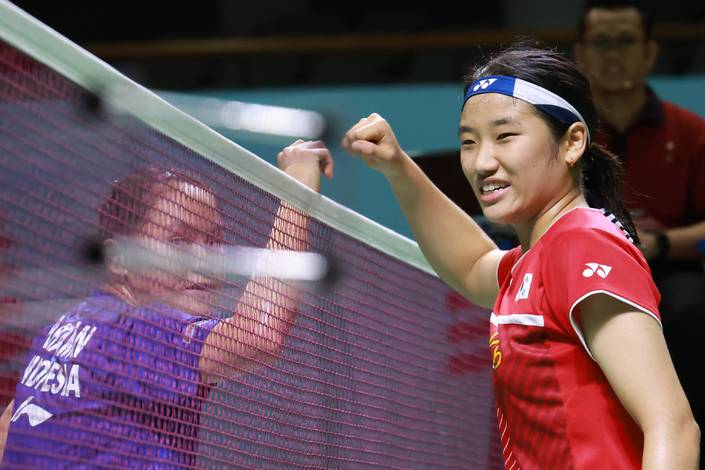 Ruselli Hartawan & AnSeyoung (Humas PP PBSI) Ruselli Hartawan & AnSeyoung (Humas PP PBSI)