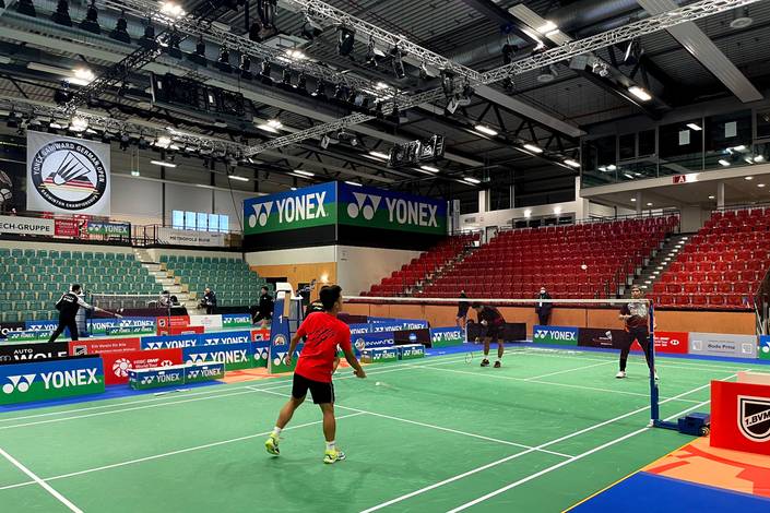Suasana latihan tim Indonesia jelang German Open 2022 (Humas PP PBSI) Suasana latihan tim Indonesia jelang German Open 2022 (Humas PP PBSI)