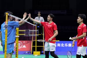 Kakeru Kumagai/Hiroki Nishi & Leo Rolly Carnando/Muhammad Rian Ardianto (Humas PP PBSI)