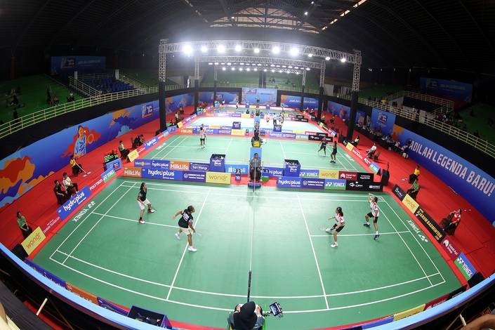 Suasana pertandingan HYDROPLUS Sirnas B Sulteng 2026 di Palu (Djarum Badminton/Edward Luhukay)