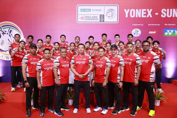 Skuad Indonesia pada World Junior Mixed Team Championships 2025 (Humas PP PBSI)