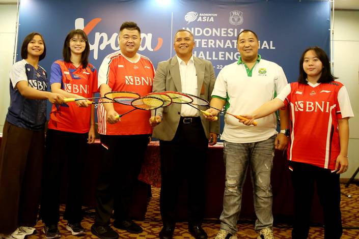 Sesi jumpa pers jelang Indonesia International Challenge 2023 - Surabaya (Humas PP PBSI) Sesi jumpa pers jelang Indonesia International Challenge 2023 - Surabaya (Humas PP PBSI)