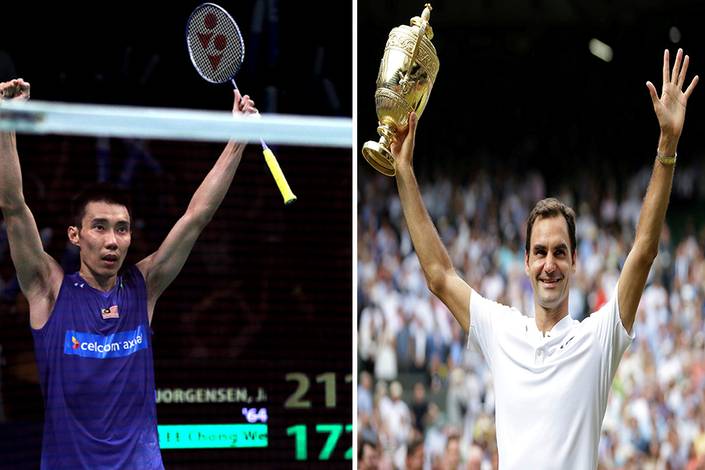Lee Chong Wei dan Roger Federer.