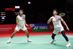 Fajar Alfian/Muhammad Rian Ardianto (Djarum Badminton/Edward Luhukay)