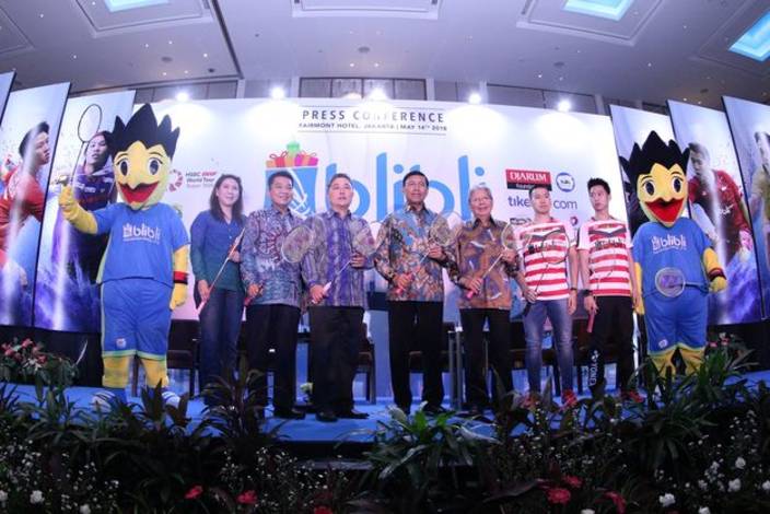 Para Narasumber Yang Hadir Pada Acara Konferensi Pers Blibli Indonesia Open 2018 di Fairmont Hotel, Jakarta Para Narasumber Yang Hadir Pada Acara Konferensi Pers Blibli Indonesia Open 2018 di Fairmont Hotel, Jakarta