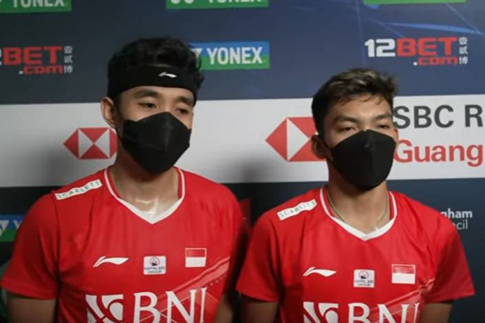 Bagas Maulana & Muhammad Shohibul Fikri (Tangkapan Layar BWF TV) Bagas Maulana & Muhammad Shohibul Fikri (Tangkapan Layar BWF TV)