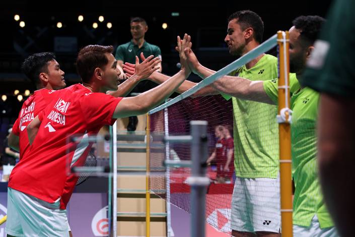 Fajar Alfian/Muhammad Shohibul Fikri & M. Abderrahmie Belarbi/Koceila Mammeri (Humas PP PBSI)