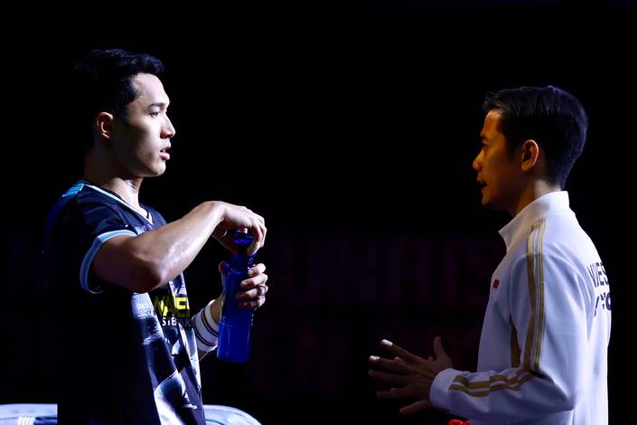 Jonatan Christie & Vicky Angga Saputra (Humas PP PBSI)