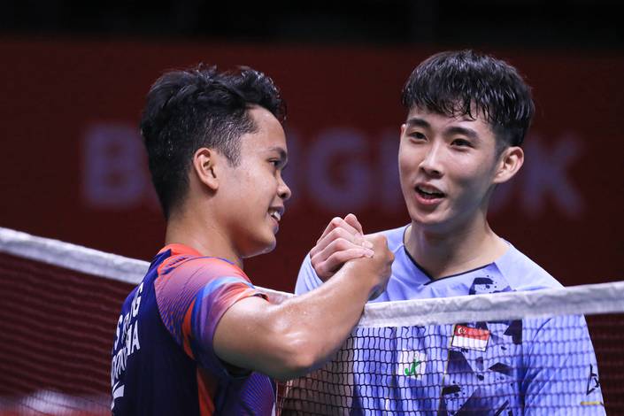 Anthony Sinisuka Ginting & Loh Kean Yew (Humas PP PBSI) Anthony Sinisuka Ginting & Loh Kean Yew (Humas PP PBSI)