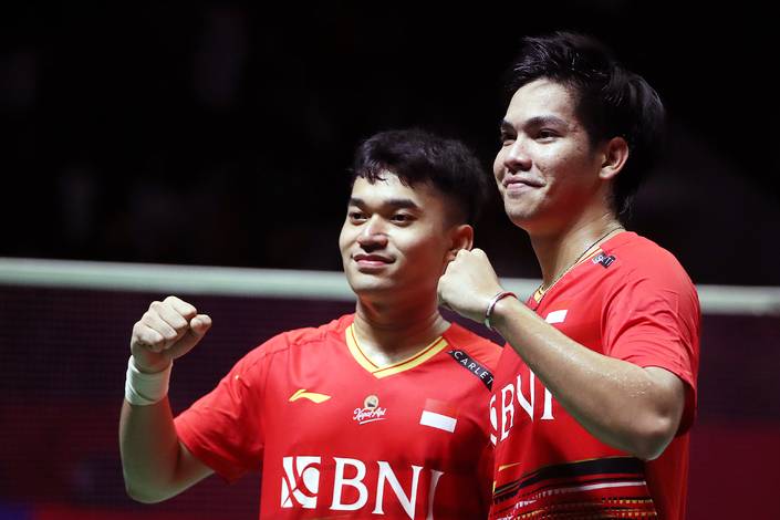 Leo Rolly Carnando & Daniel Marthin (Djarum Badminton/Edward Luhukay) Leo Rolly Carnando & Daniel Marthin (Djarum Badminton/Edward Luhukay)