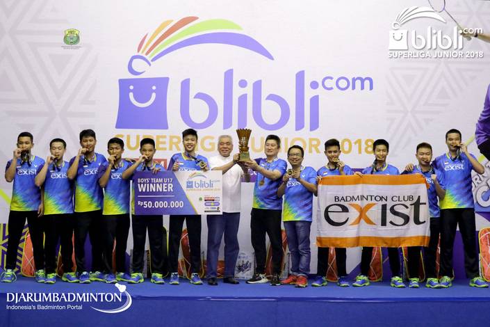 Tim beregu putra U-17 Exist Jakarta juara Blibli Superliga Junior 2018. Tim beregu putra U-17 Exist Jakarta juara Blibli Superliga Junior 2018.