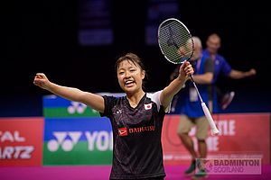 Nozomi Okuhara. (Photo Credit: Twitter @BadmintonScot)