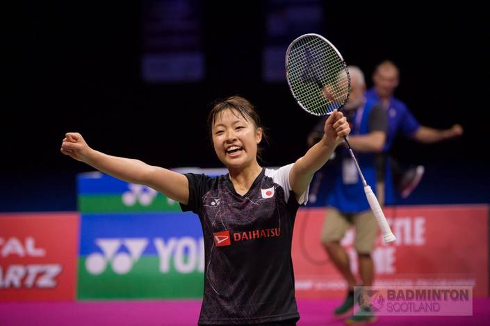 Nozomi Okuhara. (Photo Credit: Twitter @BadmintonScot)
