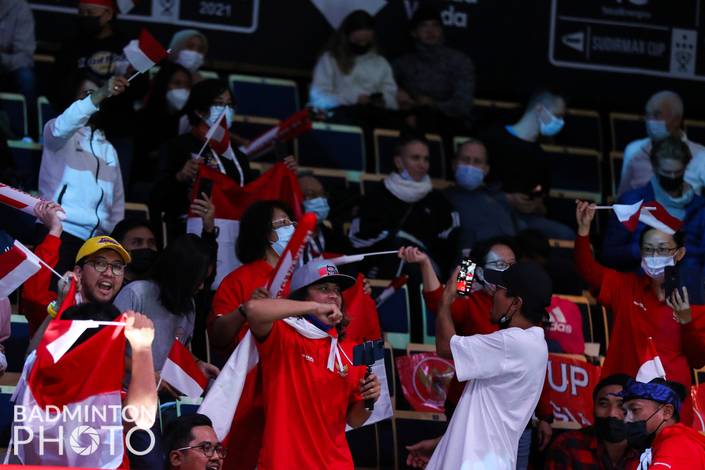 Para Suporter Indonesia di Energia Areena (Foto: Badminton Photo/Jnanesh Salian) Para Suporter Indonesia di Energia Areena (Foto: Badminton Photo/Jnanesh Salian)