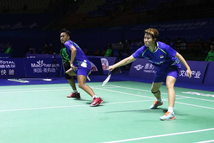 Tontowi Ahmad/Liliyana Natsir Saat Berlaga di China Open Superseries Premier 2017. (Foto: PBSI) Tontowi Ahmad/Liliyana Natsir Saat Berlaga di China Open Superseries Premier 2017. (Foto: PBSI)
