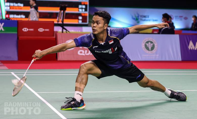 Tunggal putra Indonesia, Anthony Sinisuka Ginting mengembalikan shuttlecock. (Copyright: Badmintonphoto | Courtesy of BWF) Tunggal putra Indonesia, Anthony Sinisuka Ginting mengembalikan shuttlecock. (Copyright: Badmintonphoto | Courtesy of BWF)