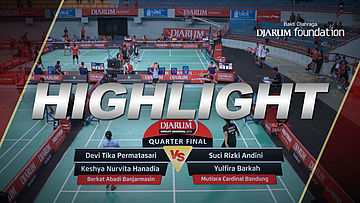 Suci Rizki Andini/Yulfira Barkah (Mutiara Cardinal Bandung) VS Devi Tika Permatasari/Keshya Nurvita Hanadia (Berkat Abadi Banjarmasin)