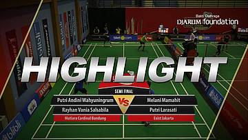 Melani Mamahit/Putri Larasati (Exist Jakarta) VS Putri Andini Wahyuningrum/Rayhan Vania Salsabila (Mutiara Cardinal Bandung)