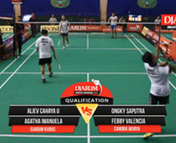 Aliev C/Agatha I (Djarum Kudus) VS Ongky S/Febby V (Candra Wijaya)