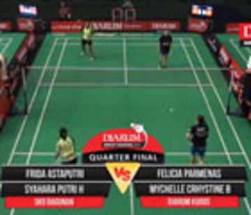 Felicia Parmenas/Mychelle C (Djarum Kudus) VS Frida A/Syahara Putri (SKO Ragunan)
