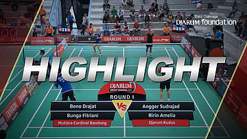 Angger Sudrajad/Ririn Amelia (Djarum Kudus) VS Beno Drajat/Bunga Fitriani (Mutiara Cardinal Bandung)