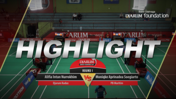 Alifia Intan Nurrokhim (Djarum Kudus) VS Moniqke Aprinadea Soegiarto (PB Maritim)