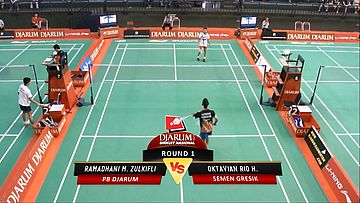 Ramadhani M. Zulkifli (PB DJARUM) VS Oktavian Rio H. (SEMEN GRESIK) 