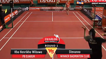 Stevanno (WINNER BADMINTON CLUB) VS Kho Henrikho Wibowo (DJARUM KUDUS)