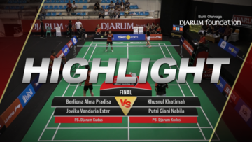 Berliona Alma Pradisa/Jovika Vandaria Ester (Djarum Kudus) VS Khusnul Khatimah/Putri Giani Nabila (Djarum Kudus)