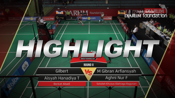 Gilbert/Aisyah Hanadiya Taisir (Berkat Abadi) VS Muhammad Gibran Arfiansyah/Aghni Nur Fitri (Sekolah Khusus Olahraga Ragunan)