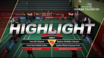 Ivan Adi Cahyono/Putri Giani Nabila Salwa (Djarum Kudus) VS Rayhan Achdhika Subarjat/Syakira Rindu Intannya Putri (Kaypi Badminton Club Bogor)