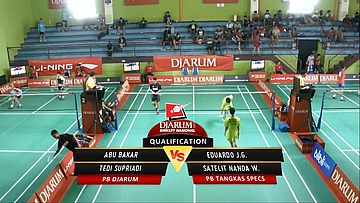 Abu Bakar/ Tedi Supriadi (PB DJARUM) VS Eduardo J.G./ Satelit Nanda W. (PB TANGKAS SPECS)