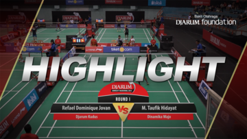 Refael Dominique Jovan (Djarum Kudus) VS M. Taufik Hidayat (Dinamika Wajo)