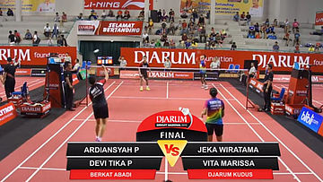Jeka Wiratama/Vita Marissa (Djarum Kudus) VS Ardiansyah Putra/Devi Tika Permatasari (Berkat Abadi)
