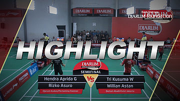 Hendra A/Rizko A(Djarum Kudus/Pertamina Fastron) VS Tri K/Willian A (Berkat Abadi/Exist Jakarta)