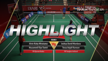 Alvin Rizky Wiratama/Muzammil Elya Tantri (Djarum Kudus) VS Joshua David Wardana/Tessa Anjali Karouw (Tangkas Intiland)