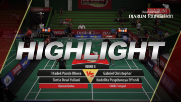 I Kadek Pande/Sintia Dewi (Djarum Kudus) VS Gabriel Christopher/Nadelita Puspitanaya (CWIBC Tangsel)