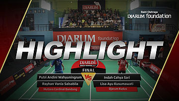 Indah Cahya Sari Jamil/Lisa Ayu Kusumawati (Djarum Kudus) VS Putri Andini Wahyuningrum/Rayhan Vania Salsabila (Mutiara Cardinal Bandung)
